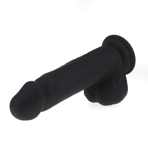 Thick Realistic Black Cock with Balls Silicone Dildo Dongs Realistic