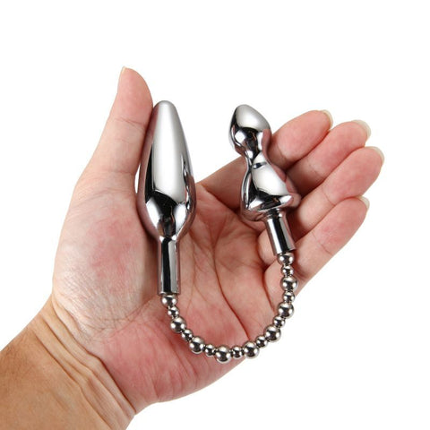 Silver Bullet Double Metal Plug for Dual Stimulation Butt Plugs