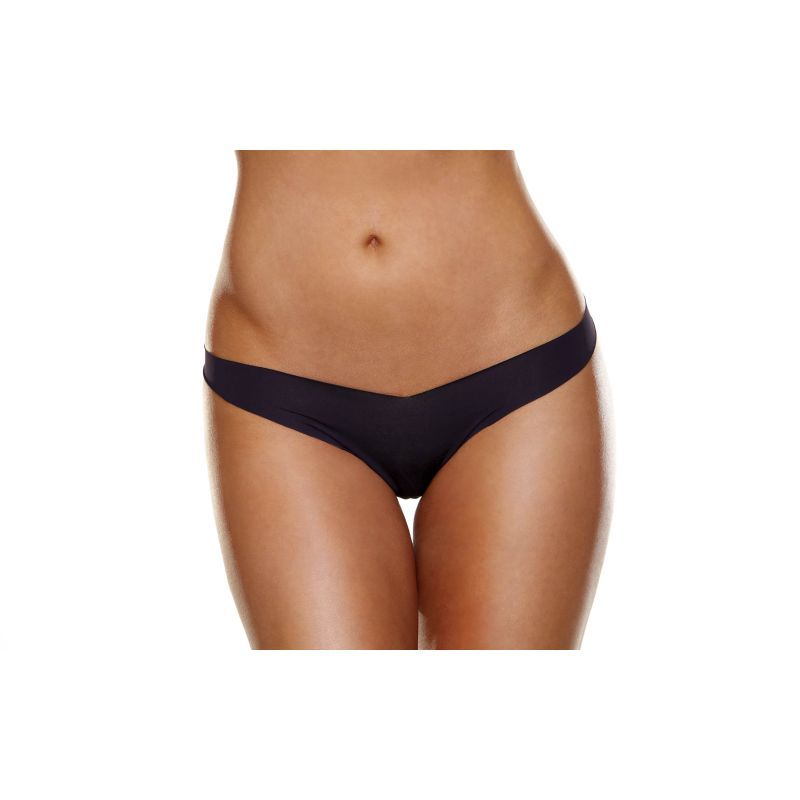 Invisible Thong Seamless Panties Black Nude Tagless Finish Smooth Silhouette Underwear Black Medium Large > Clothes > Panties