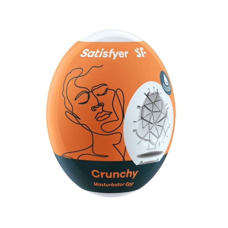 Satisfyer Masturbator Egg Crunchy - Travel Size Pleasure Egg Strokers - Cup|Egg