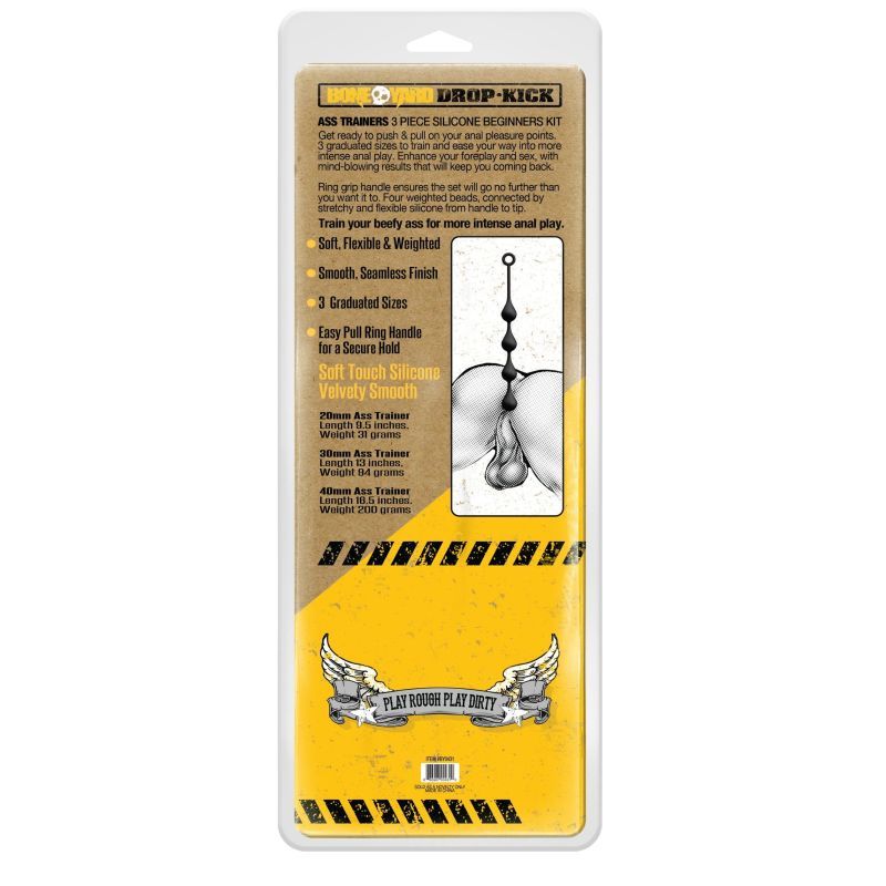 Drop Kick Silicone Beginner Ass Training Kit Three Piece Set > Anal Range > Anal Beads