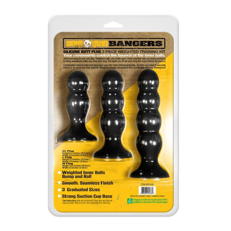 Bangers Silicone Ass Training Kit 3 Piece > Anal Range > Butt Plug Kits