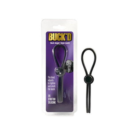 Buckd 4mm Adjustable Bead Cock Leash Black COCK RINGS