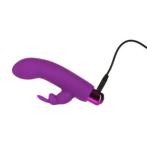 Alices Bunny Rechargeable Bullet w Rabbit Sleeve Purple 4 Inches BULLETS
