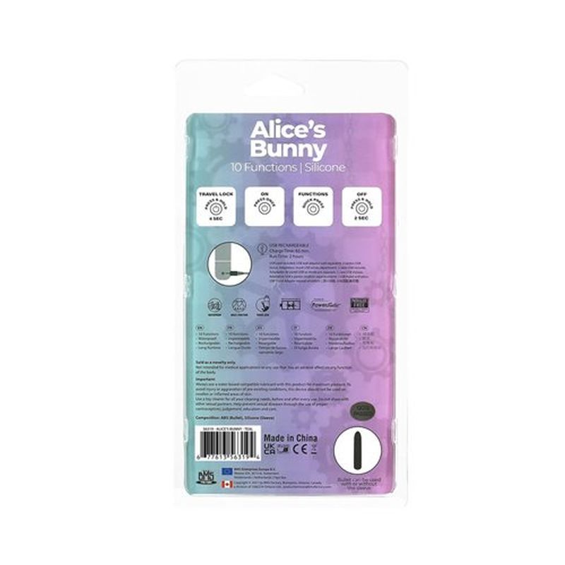 Alice's Bunny Bullet With Rabbit Sleeve Teal > Vibrators > Ladies > Rabbit