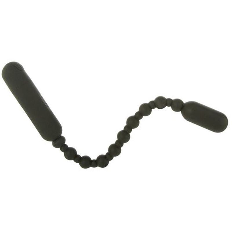 Rechargeable Booty Beads Black - Flexible Vibrating Toy > Anal Range > Anal Beads