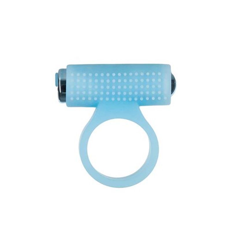 Power Bullet Cosmic Cock Ring w Bullet Glow in the Dark Blue > Cock Ring > Vibrating
