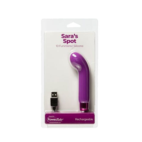 Power Bullet Sara's Spot Vibrator – Curved Multi-Speed G-Spot Vibrator > Sex Toys For Ladies > G-Spot Vibrators
