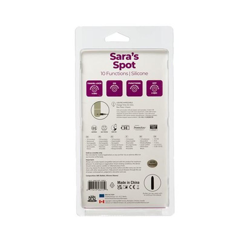 Power Bullet Sara's Spot Vibrator – Curved Multi-Speed G-Spot Vibrator > Sex Toys For Ladies > G-Spot Vibrators