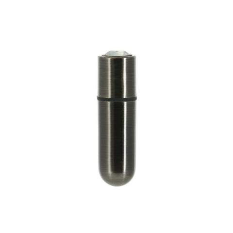 Power Bullet First Class 6cm Rechargeable Vibrator with Crystal Gun Metal Finish BULLETS