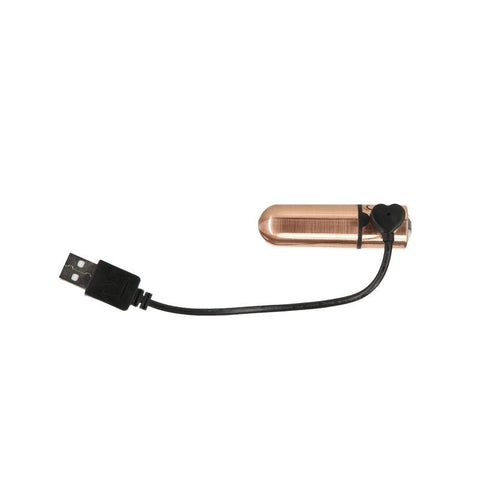 Power Bullet First Class 6cm Rechargeable Vibrator with Crystal Rose Gold Finish BULLETS