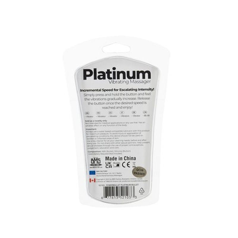 Platinum Bullet 9cm Vibrator with Incremental Speed Control > Vibrators > Mini Vibrators