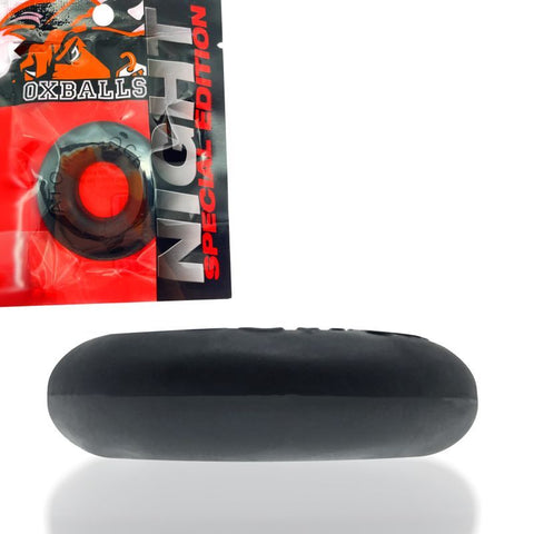Donut 2 Cockring Large Night 5x Stretch Silicone Adult Sex Toy Black One Size COCK RINGS