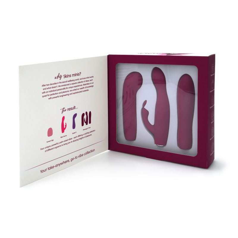Skins Minis Massage A Trois Pleasure Set – 3 Interchangeable Covers Bullet Vibrator > Vibrators > Mini Vibrators