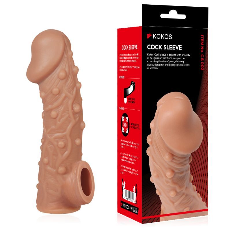 Cock Sleeve 2 Slim fit - Soft Silicone Penis Sleeve Extra 1.3" Inch Flesh > Sex Toys For Men > Penis Sleeves