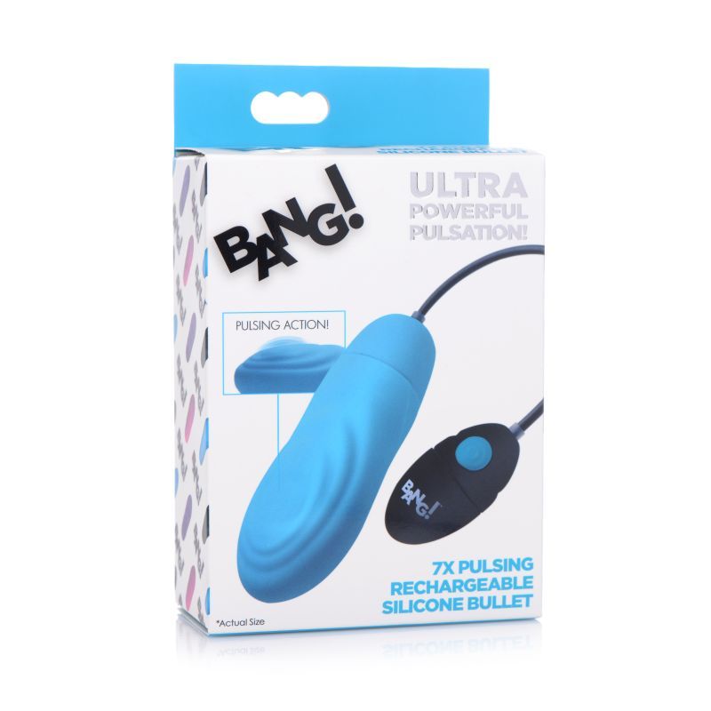 7X Pulsing Rechargeable Bullet with Remote – Silicone Bullet Vibrator > Vibrators > Mini Vibrators