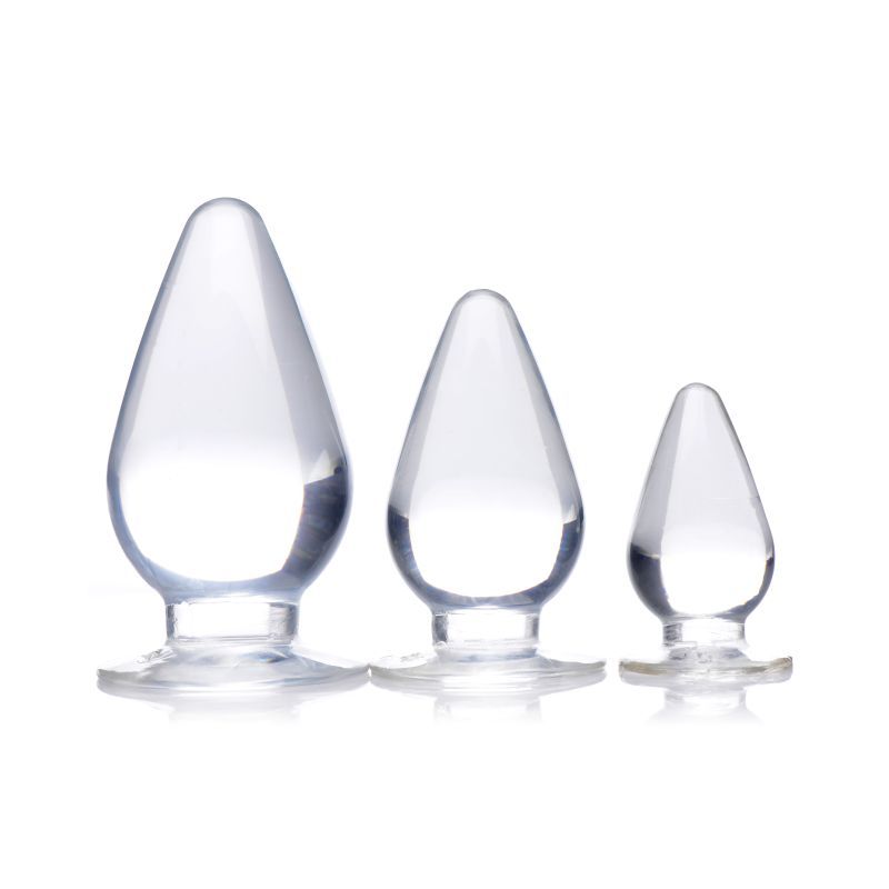 Triple Cones Three Piece Anal Plug Set Clear > Anal Range > Butt Plug Kits
