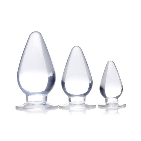 Triple Cones Three Piece Anal Plug Set Clear > Anal Range > Butt Plug Kits