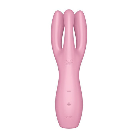 Satisfyer Threesome 3 Layon Vibrator Pink 8.5 Inches STIMULATORS