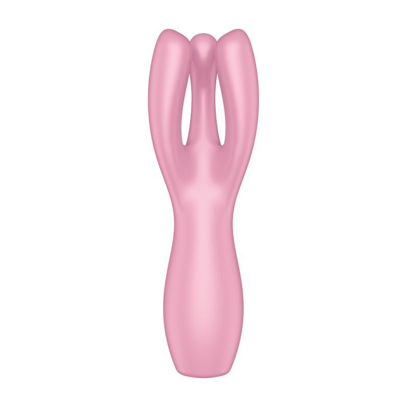 Satisfyer Threesome 3 Layon Vibrator Pink 8.5 Inches STIMULATORS