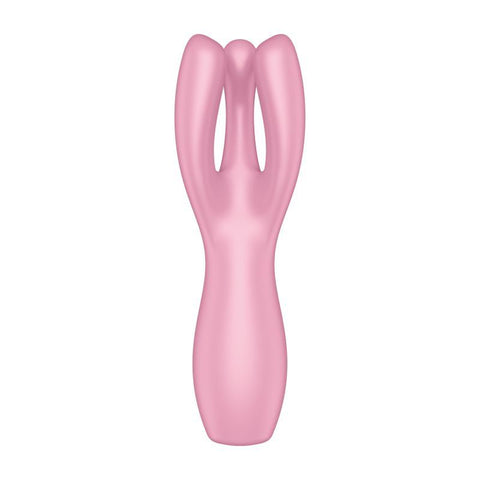 Satisfyer Threesome 3 Layon Vibrator Pink 8.5 Inches STIMULATORS