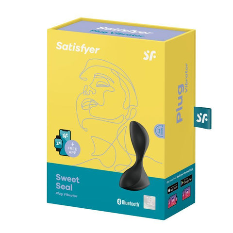 Satisfyer Sweet Seal Vibrating Anal Plug in Black Butt Plugs - Vibrating