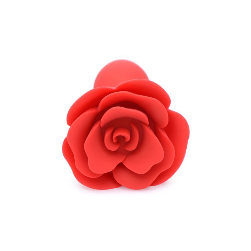 Booty Bloom Silicone Rose Plug Large Red Butt Plugs