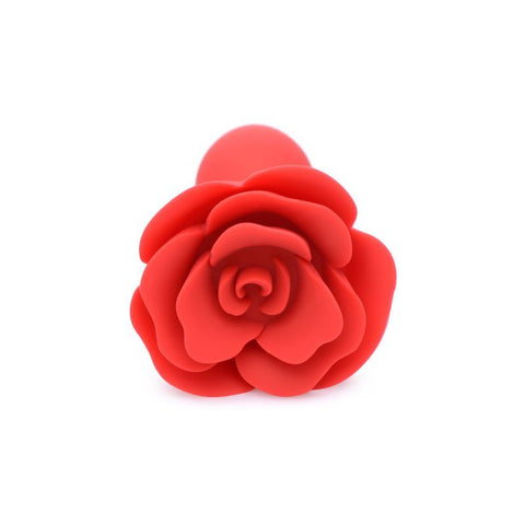 Booty Bloom Silicone Rose Plug Large Red Butt Plugs