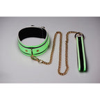 Kink in the Dark Glowing Collar and Lead Set Fluro Green > Bondage Gear > Collars & Leashes