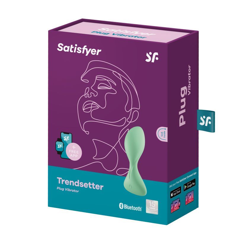 Satisfyer Trendsetter Connect App Vibrating Anal Plug Light Green > Anal Range > Vibrating Butt Plugs