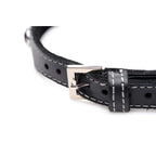 Bling Vixen Leather Choker with Clear Rhinestones > Clothes > Unisex Leather
