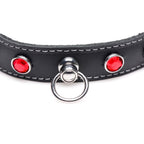 Bling Vixen Leather Choker with Red Rhinestones > Bondage Gear > Collars & Leashes