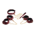 6 Pc Velvet Bondage Set Burgundy > Bondage Gear > Bondage Kits