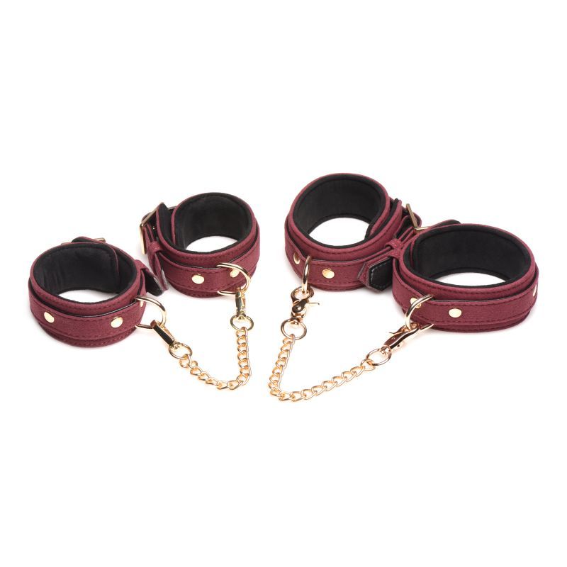 6 Pc Velvet Bondage Set Burgundy > Bondage Gear > Bondage Kits