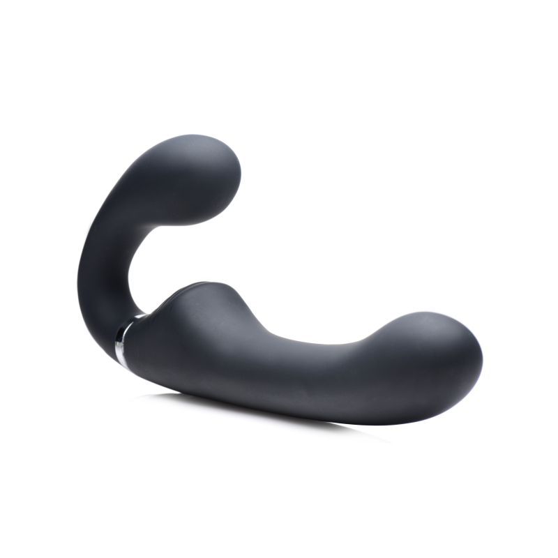 Mighty Rider 10X Strapless Strap-On Black with Remote Control > Realistic Dildos and Vibes > Strapless Strap Ons