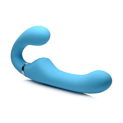 Mighty Rider 10X Strapless Strap-On Blue with Remote Control > Realistic Dildos and Vibes > Strapless Strap Ons