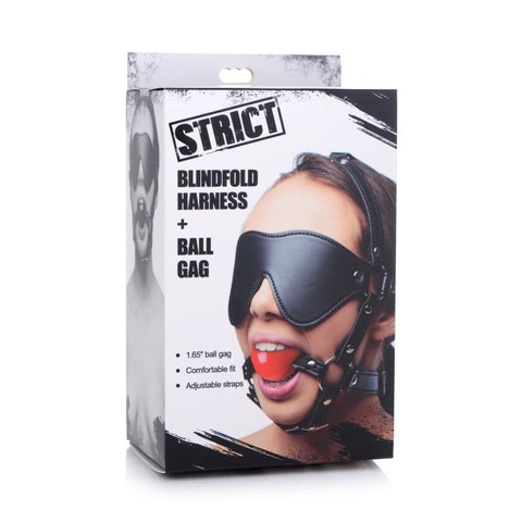 Blindfold Harness with Ball Gag Gags