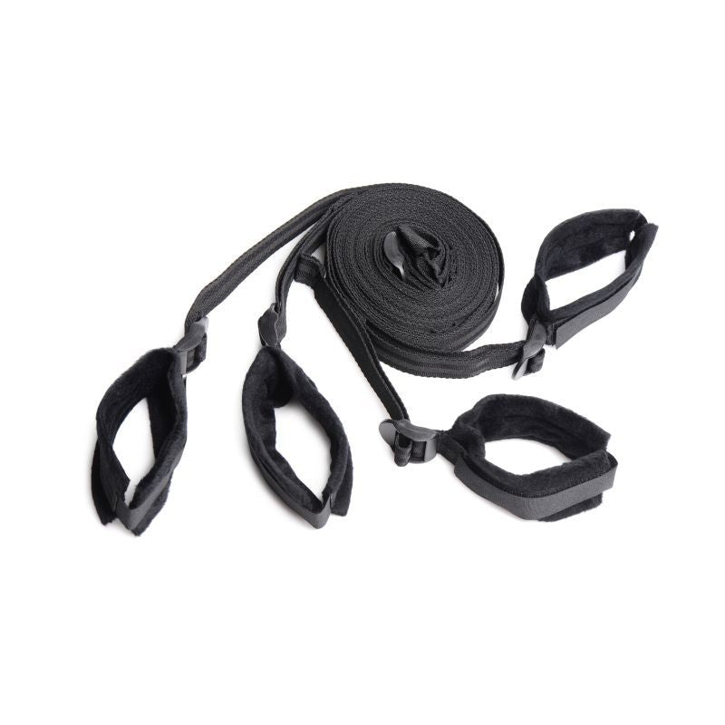 6-Piece Bed Restraint Bondage Kit Black for Couples > Bondage Gear > Bed Restraints