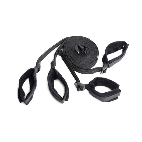 6-Piece Bed Restraint Bondage Kit Black for Couples > Bondage Gear > Bed Restraints