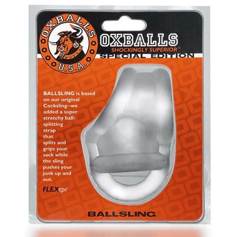 Ballsling Ball Split Sling (Clear Ice) – Limited Edition Cocksling > Cock Ring > Sling