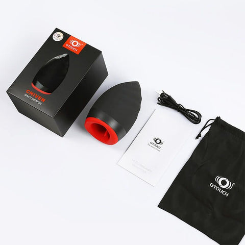 Chiven 2 (Black) – Heating Vibrating Masturbator Strokers - Auto