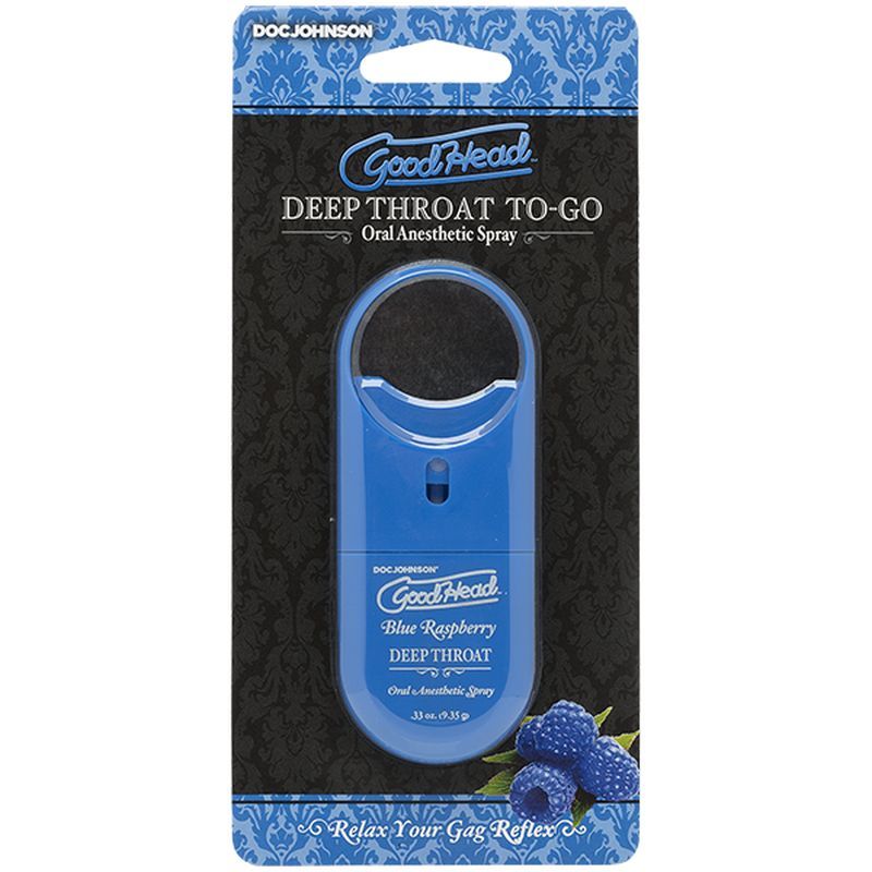 GoodHead Deep Throat Spray To-Go – Oral Numbing Spray - Blue Raspberry 9ml > Lube > Oral Gels & Sprays