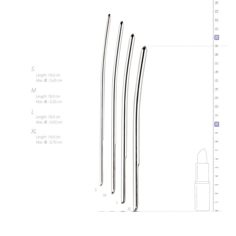 Single Ended Dilator Trainer Set – Stainless Steel 4 Piece Dilator Set > Sex Toys For Men > Sounding Rods