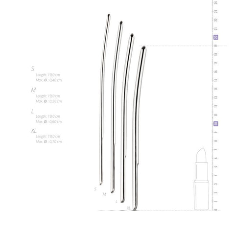 Single Ended Dilator Trainer Set – Stainless Steel 4 Piece Dilator Set > Sex Toys For Men > Sounding Rods