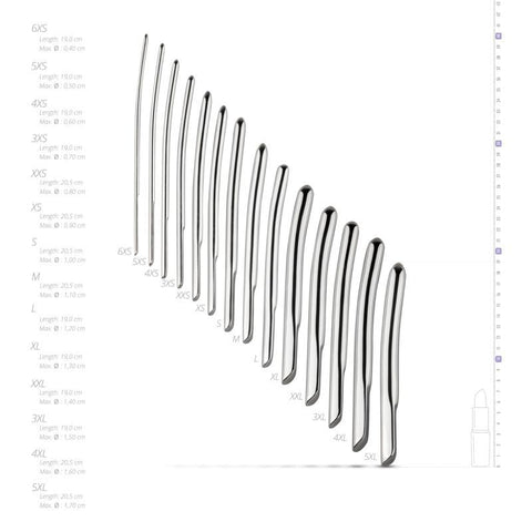 Single Ended Dilator Set 14 Pc with 4mm to 17mm Sizes Sounding Rods