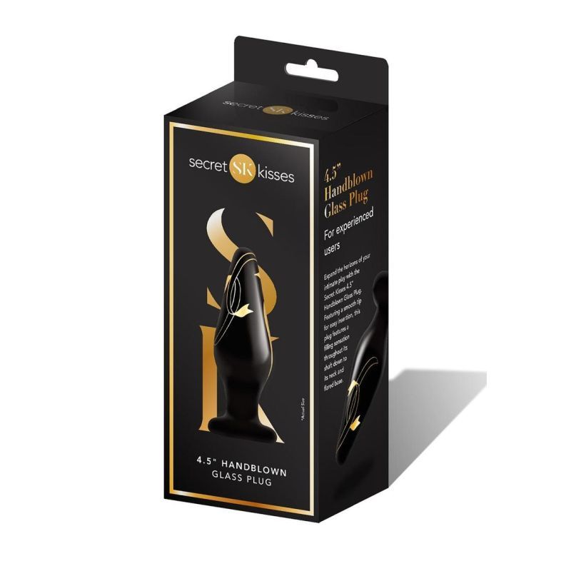 Secret Kisses Handblown Wide Glass Plug 4.5 Inches GLASS TOYS