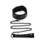Whip Smart Diamond Collar and Leash Set in Black Default Title > Bondage Gear > Collars & Leashes