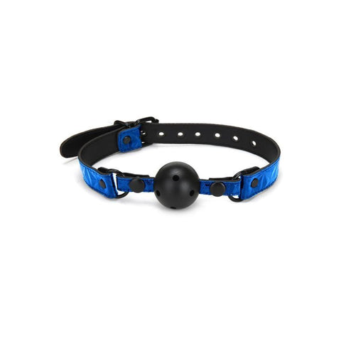 Whip Smart Diamond Deluxe Ball Gag in Blue Default Title Gags