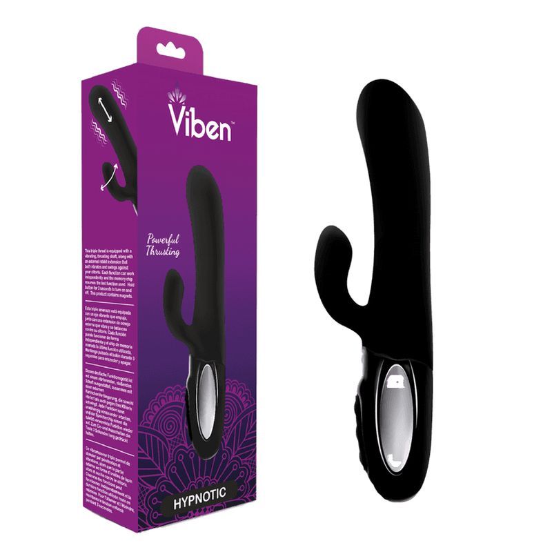 Viben Hypnotic Thrusting Rabbit Vibrator with Swinging Clitoral Stimulator