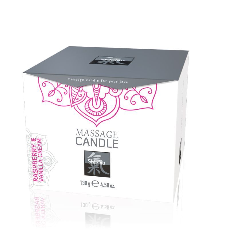 Shiatsu Massage Candle Raspberry Vanilla Scented Wax Default Title > Candles > Massage